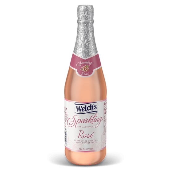 Sparkling Rosé Grape Juice Cocktail